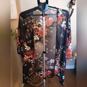 Floral Sheer Kimono Jacket